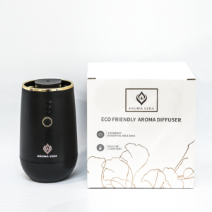 Car & Room Aroma Diffuser - Black+ Gold (Inc. Diffusing Synergy 10ml x 2)